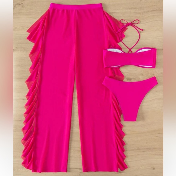 3 Piece Halter Bikini Swimsuit - Picture 2 of 2